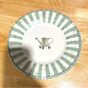Pfaltzgraff Natureswood Dinner Plate Green  Stoneware Round Garden, Lot of 4